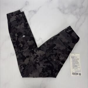 Lululemon Wunder Train HR Tight 25” Size 4 Athleisure Grey/Black Camo Print NWT